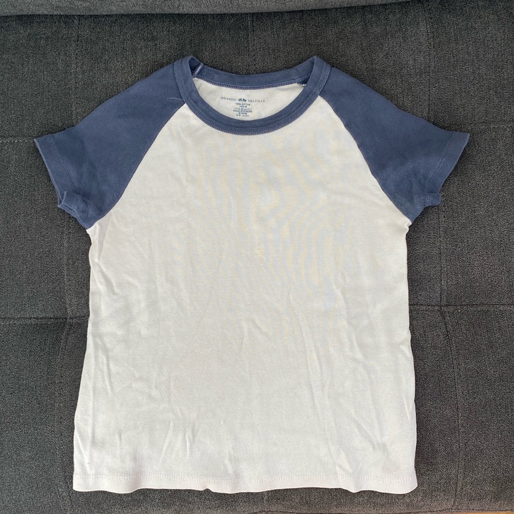 Brandy Melville shirt with blue sleeves